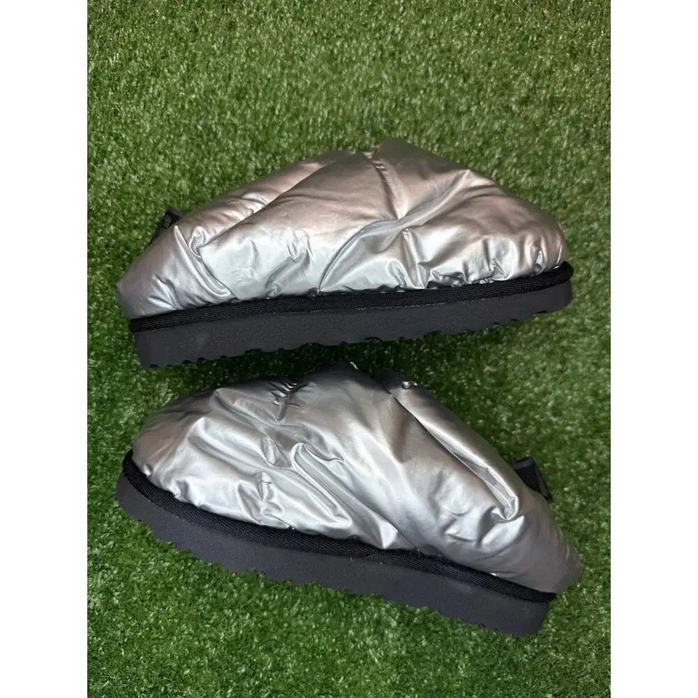 UGG Kids Puff Silver Slingback Slippers Size 13 Brand New Without Box